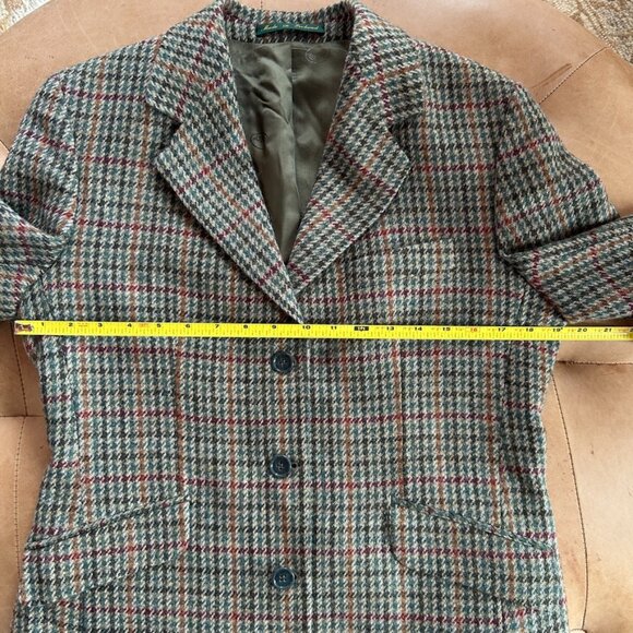 Wool Cashmere Tweed Plaid Blazer Jacket Heritage Classic Donegal Ireland, M - Picture 13 of 15